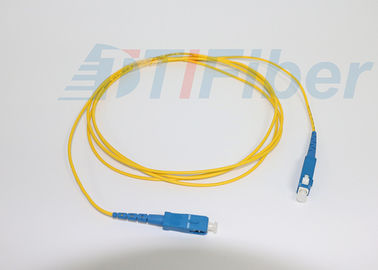 Ενιαίος τρόπος σκοινιού μπαλωμάτων ινών Sc/UPC μονοκατευθυντικός για το δίκτυο FTTH, προσαρμοσμένο μήκος